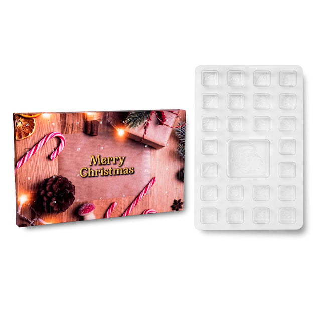 25 day Wax Melt Advent Calendar - Candy Canes Wax Melt Clamshell NI Candle Supplies 