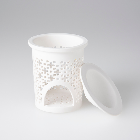 Ceramic Wax Melt Burner - Cross Pattern-NI Candle Supplies LTD
