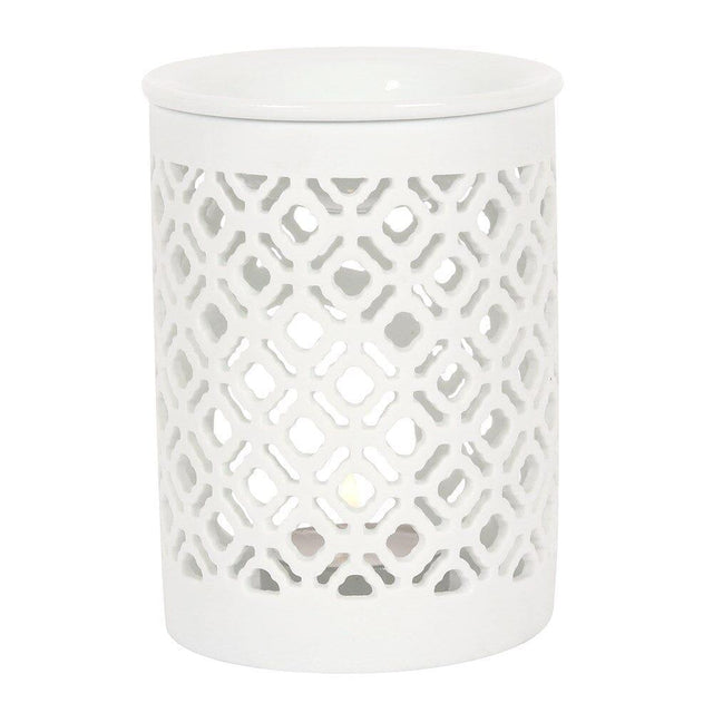 Lattice Pattern - Ceramic Wax Melt Burner Wax Melt Burner NI Candle Supplies 